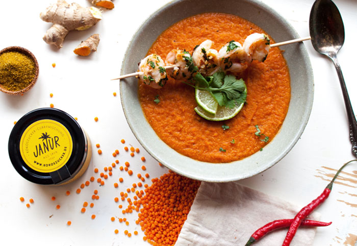 Linsen Curry Suppe